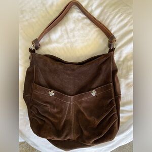 Chocolate suede bag